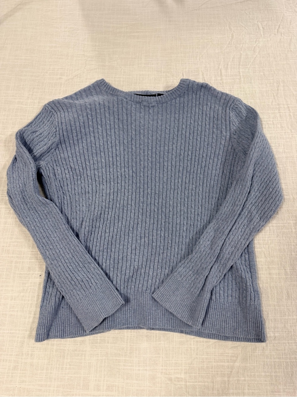 Jeanne Pierre Women's Ribbed Crewneck Sweater - Light Blue